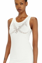 Diesel Mini tank dress with devoré lace effect - Dresses Womens in White