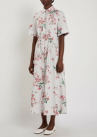 Erdem Floral-print Cotton-poplin Midi Shirt Dress Multicoloured