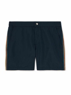Paul Smith - Straight-Leg Mid-Length Striped Recycled Swim Shorts - Blue