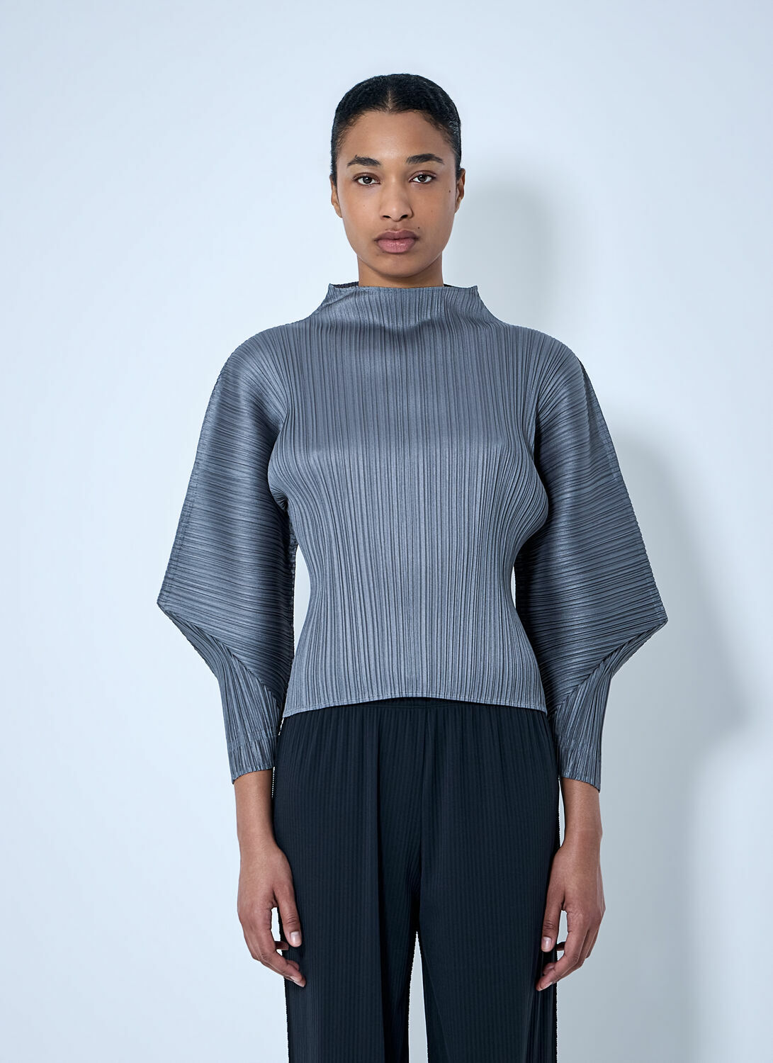 Pleats Please Issey Miyake Pleated High-Neck Top