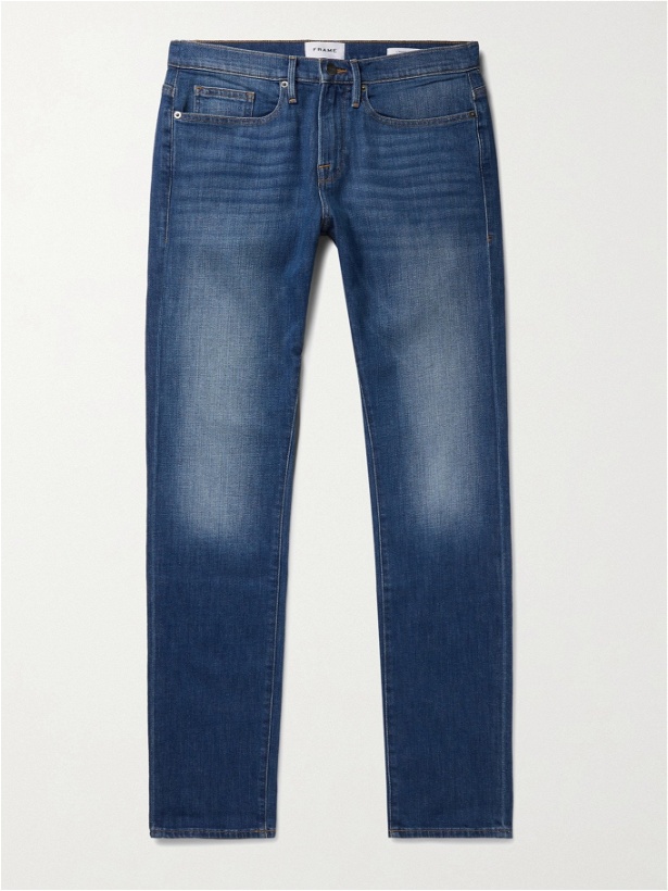 Photo: FRAME - L'Homme Slim-Fit Stretch-Denim Jeans - Blue