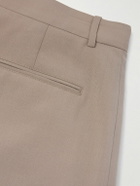 The Row - Mikeno Straight-Leg Pleated Wool Suit Trousers - Brown