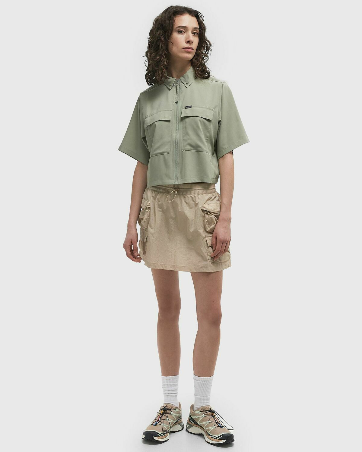 Columbia Elevated View™ Utility SS Green Womens Shirts & Blouse