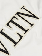 Valentino - Logo-Appliquéd Cotton-Jersey T-Shirt - White