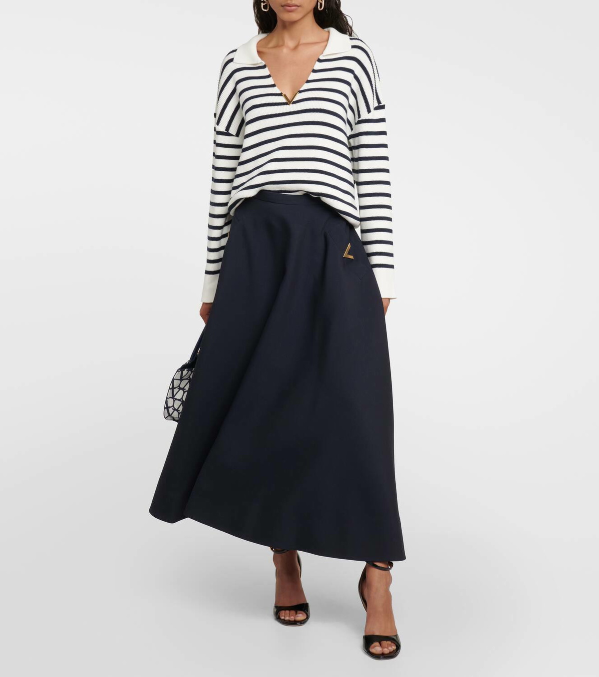 Valentino Crêpe Couture A-line midi skirt Valentino