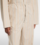 Maison Margiela Striped cotton wide-leg pants