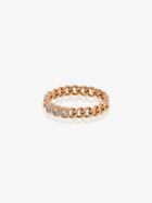 SHAY 18K Rose Gold Baby Link Triple Diamond Ring