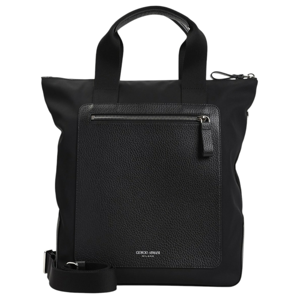 GIORGIO ARMANI Nylon tote bag エナメル ロゴ
