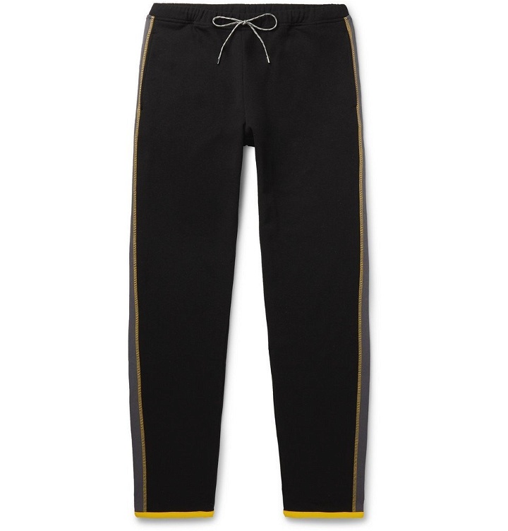 Photo: Loewe - Eye/LOEWE/Nature Tapered Logo-Appliquéd Fleece-Back Cotton-Jersey Sweatpants - Black