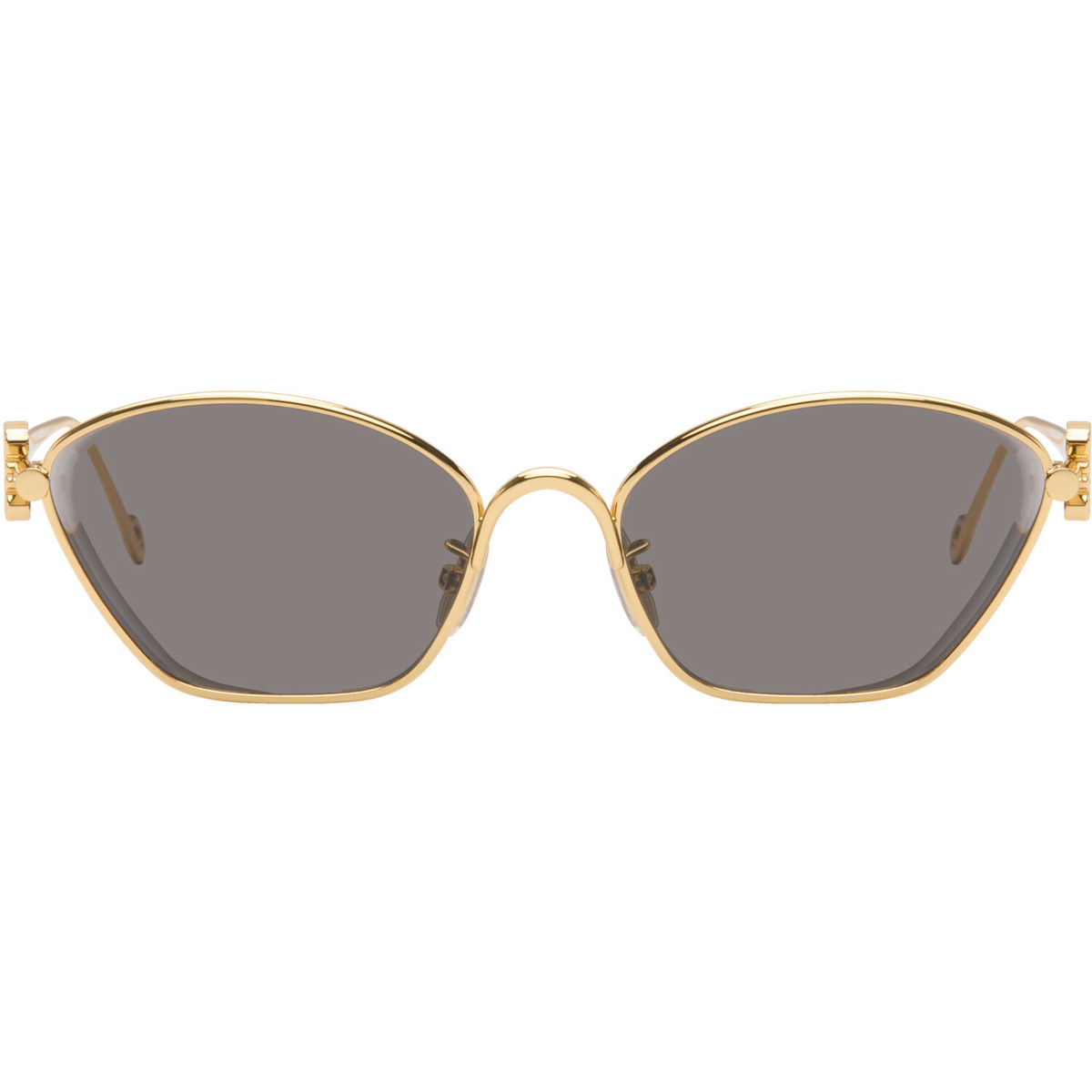 LOEWE Gold Anagram Hexagonal Sunglasses