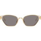 LOEWE Gold Anagram Hexagonal Sunglasses