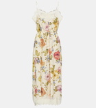 Zimmermann Lace-trimmed floral midi dress