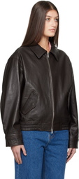 Dunst Brown Lambskin Leather Jacket