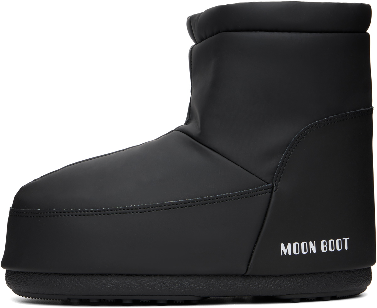 Moon Boot Black No Lace Rubber Boots