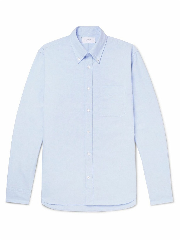 Photo: Mr P. - Button-Down Collar Cotton Oxford Shirt - Blue