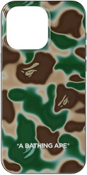 BAPE Khaki Liquid Camo iPhone 15 Pro Plus Case