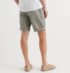 Brunello Cucinelli - Linen and Cotton-Blend Drawstring Shorts - Green