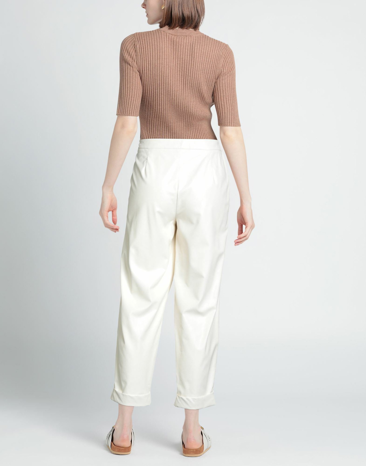 Alessia Santi Womens Pants in Ivory