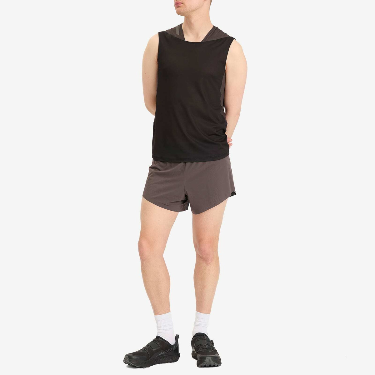 SOAR Men's Singlet in Black/Grey Soar Running