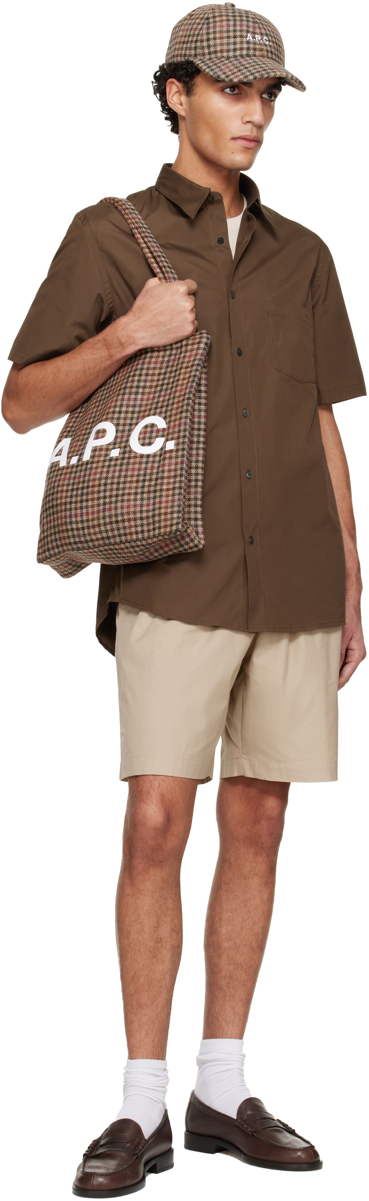 A.P.C. Beige Organic Cotton Shorts