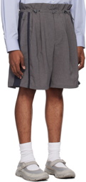 F/CE.® Gray Pleated Shorts