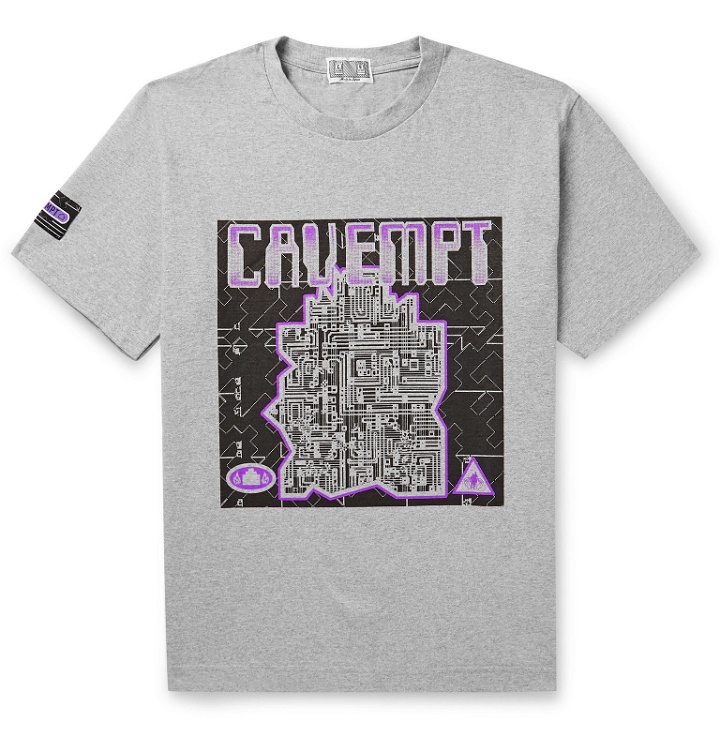 Photo: Cav Empt - Logo-Print Mélange Cotton-Jersey T-Shirt - Gray