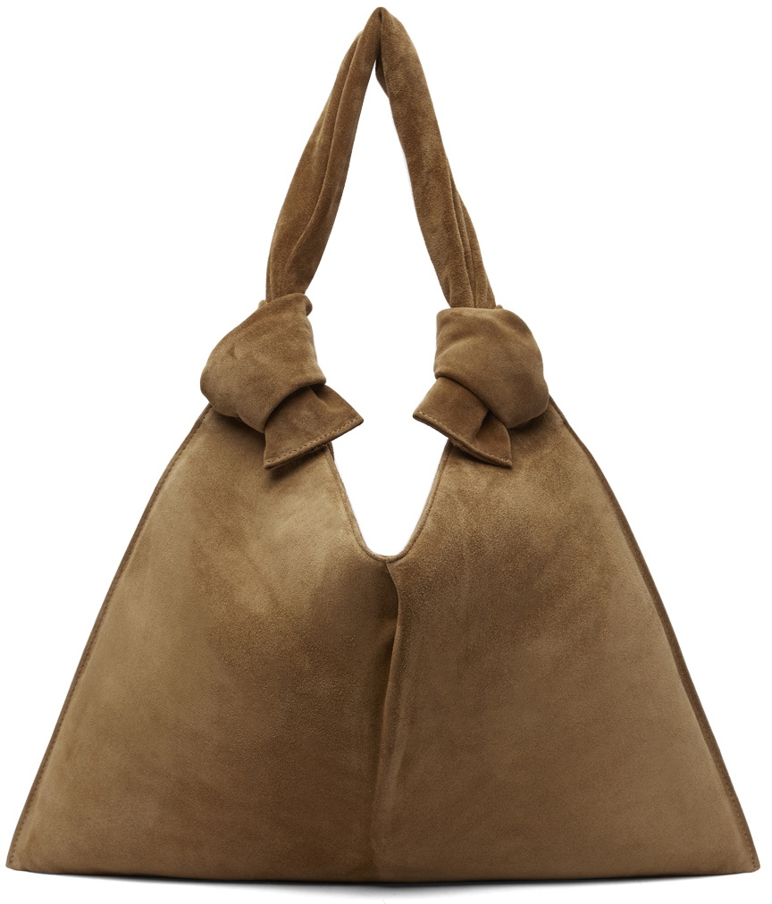 Little Liffner Women's Beige Leather Single Strap Handbag Purse 