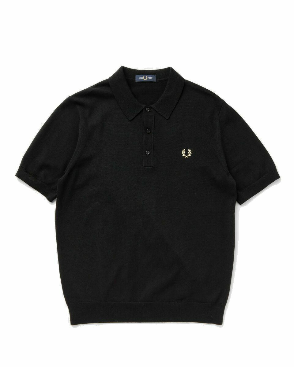 Photo: Fred Perry Classic Knitted Shirt Black - Mens - Polos