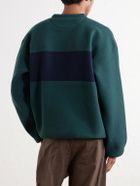 Aimé Leon Dore - Logo-Embroidered Two-Tone Fleece Sweatshirt - Green