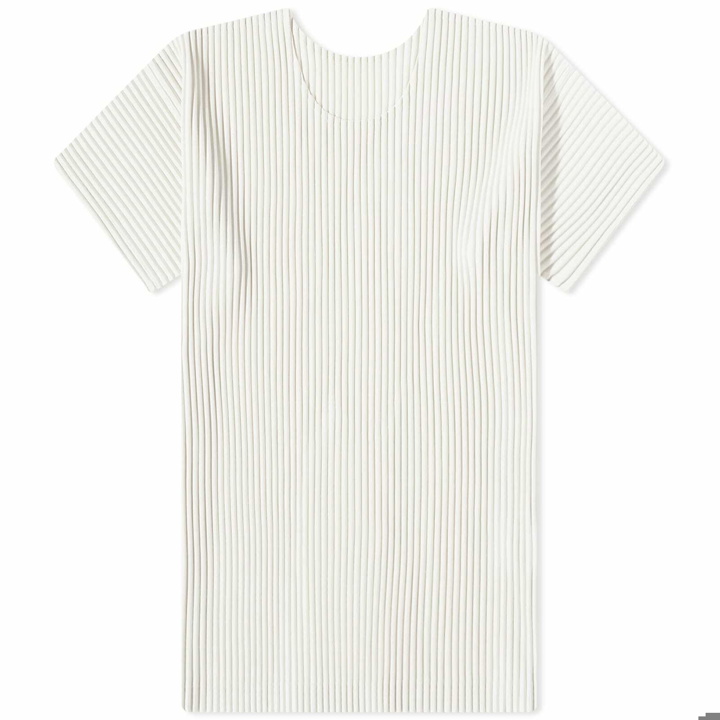Photo: Homme Plissé Issey Miyake Men's Pleated T-Shirt in Ivory
