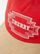 Cherry Los Angeles - Navajo Suede-Trimmed Logo-Embroidered Twill Baseball Cap