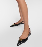 Tom Ford Croc-effect leather slingback flats