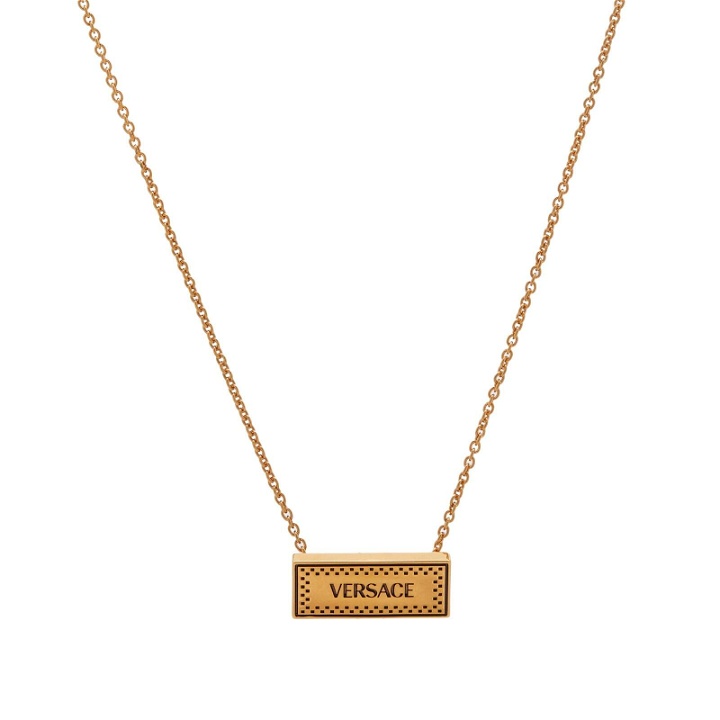 Photo: Versace Women's Logo Necklace in Gold/Black 