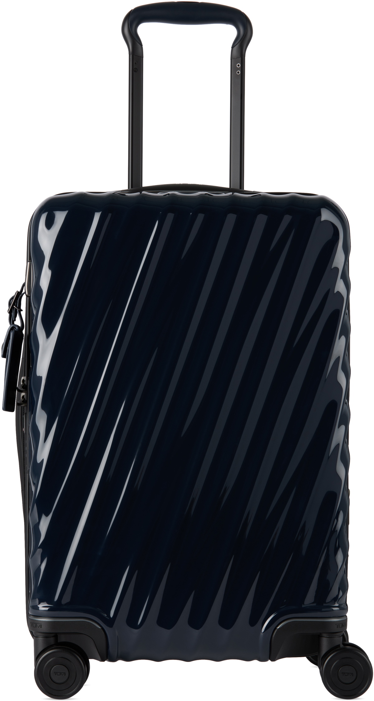 Tumi Navy International Expandable 4 Wheeled Carry-On Suitcase