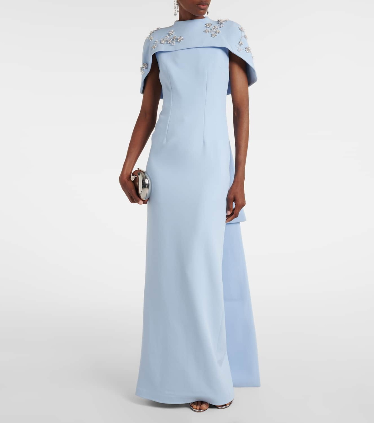 Safiyaa Embellished caped gown