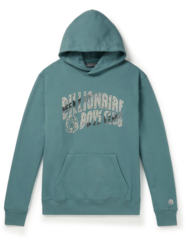 Photo: Billionaire Boys Club - Logo-Print Cotton-Jersey Hoodie - Blue