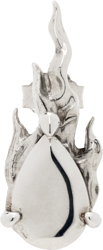 Photo: Alan Crocetti Silver Mini Hard Gem in Heart Single Earring