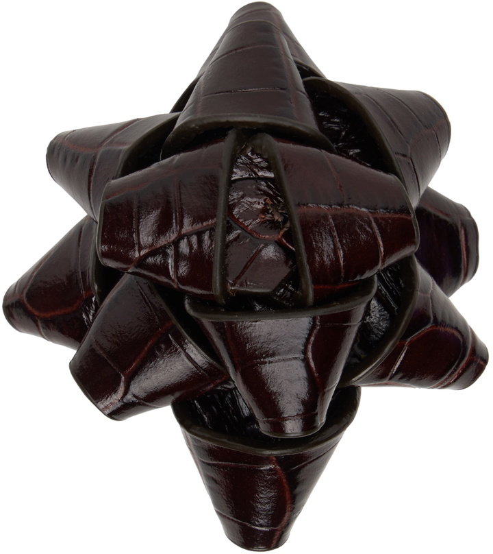 Photo: Ernest W. Baker Brown Leather Present Brooch