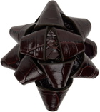 Ernest W. Baker Brown Leather Present Brooch