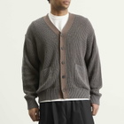 Comme des Garçons Homme Men's Half Cardigan in Grey X Brown