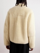 Jil Sander - Plus Leather-Trimmed Shearling Jacket - Neutrals