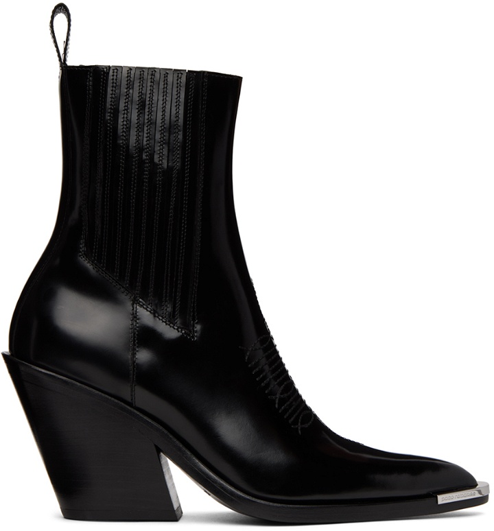 Photo: Paco Rabanne Black Leather Chelsea Boots