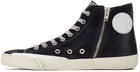 Golden Goose Navy & White Suede Francy Classic High-Top Sneakers