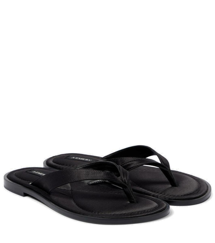 Photo: A. Emery Morgan satin thong sandals