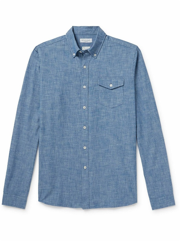 Photo: Richard James - Button-Down Collar Slub Cotton Shirt - Blue