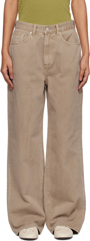 Photo: Dunst Beige Relaxed Wide Jeans