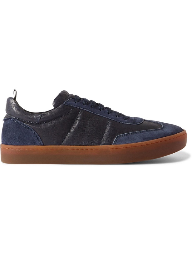 Photo: OFFICINE CREATIVE - Leather and Suede Sneakers - Blue