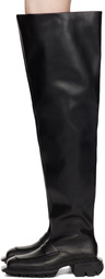 untitlab® Black Reel Derbies Fisherman Tall Boots