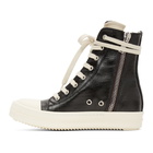 Rick Owens Drkshdw Black Lacquered High Sneakers