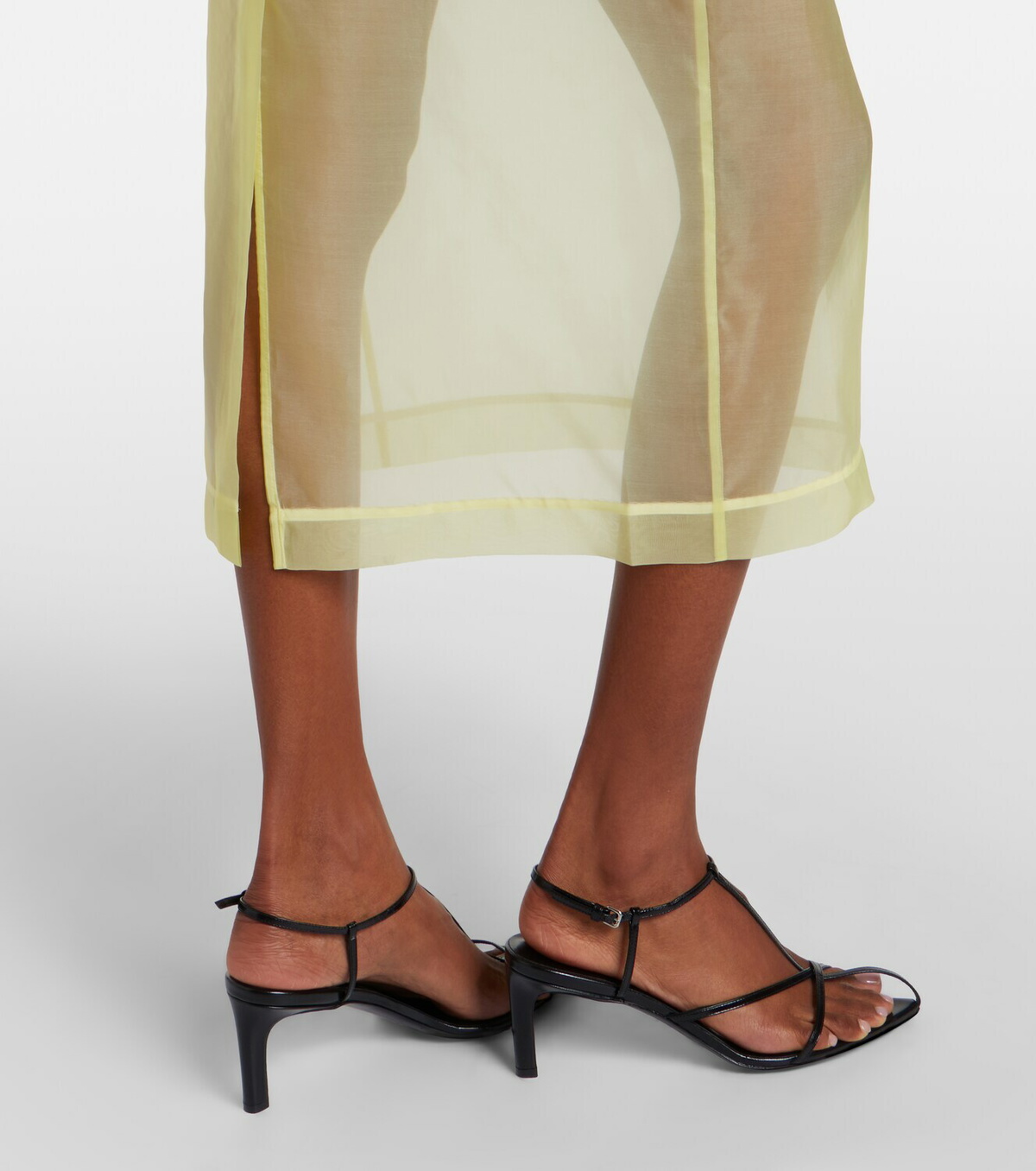 The Frankie Shop Peri sheer silk-blend midi skirt